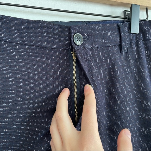 Scotch & Soda Amsterdam Couture Mott Men’s Pants Navy Blue Pleated Pattern 32 - Picture 6 of 12